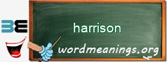 WordMeaning blackboard for harrison